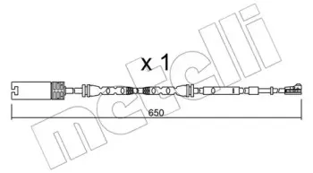 Сигнализатор, износ тормозных колодок METELLI купить