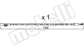 Сигнализатор, износ тормозных колодок METELLI купить