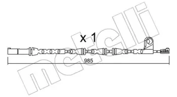 Сигнализатор, износ тормозных колодок METELLI купить