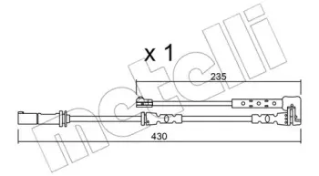 Сигнализатор, износ тормозных колодок METELLI купить