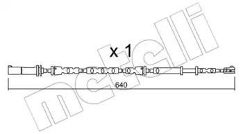 Сигнализатор, износ тормозных колодок METELLI купить