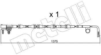 Сигнализатор, износ тормозных колодок METELLI купить