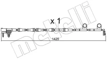Сигнализатор, износ тормозных колодок METELLI купить