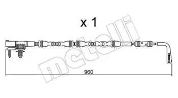 Сигнализатор, износ тормозных колодок METELLI купить