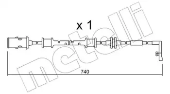 Сигнализатор, износ тормозных колодок METELLI купить