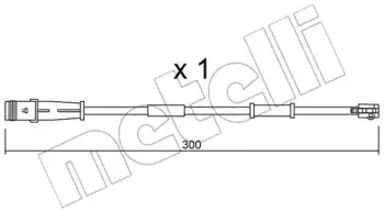 Сигнализатор, износ тормозных колодок METELLI купить