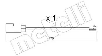 Сигнализатор, износ тормозных колодок METELLI купить