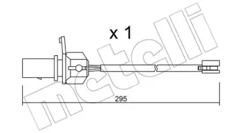 Сигнализатор, износ тормозных колодок METELLI купить