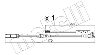 Сигнализатор, износ тормозных колодок METELLI купить