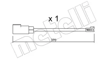 Сигнализатор, износ тормозных колодок METELLI купить