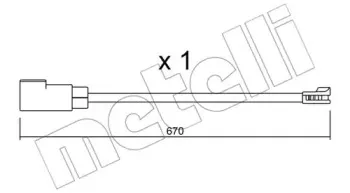 Сигнализатор, износ тормозных колодок METELLI купить