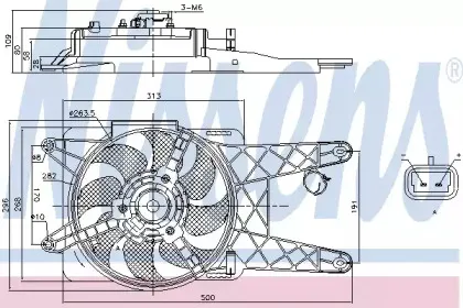 Вентилятор, охлаждение двигателя NISSENS купить