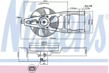 Вентилятор, охлаждение двигателя NISSENS купить