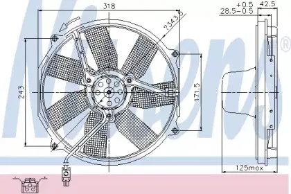 Вентилятор, охлаждение двигателя NISSENS купить