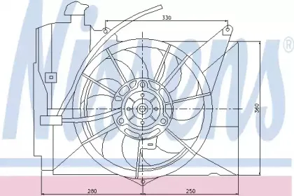 Вентилятор, охлаждение двигателя NISSENS купить