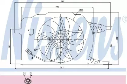 Вентилятор, охлаждение двигателя NISSENS купить