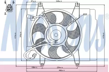 Вентилятор, охлаждение двигателя NISSENS купить