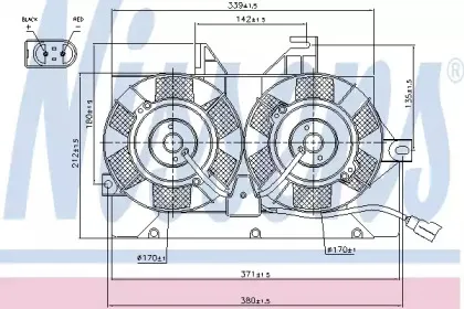 Вентилятор, охлаждение двигателя NISSENS купить