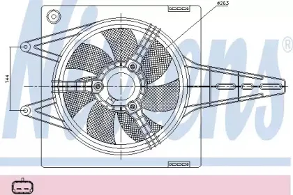 Вентилятор, охлаждение двигателя NISSENS купить