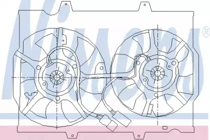 Вентилятор, охлаждение двигателя NISSENS купить