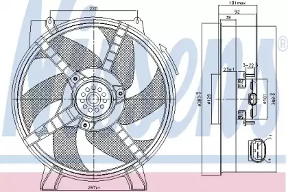 Вентилятор, охлаждение двигателя NISSENS купить
