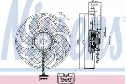 Вентилятор, охлаждение двигателя NISSENS купить