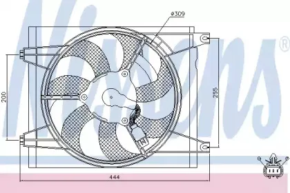 Вентилятор, охлаждение двигателя NISSENS купить