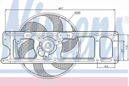 Вентилятор, охлаждение двигателя NISSENS купить