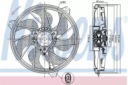 Вентилятор, охлаждение двигателя NISSENS купить