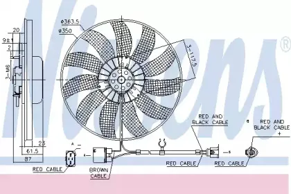 Вентилятор, охлаждение двигателя NISSENS купить
