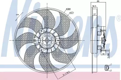 Вентилятор, охлаждение двигателя NISSENS купить