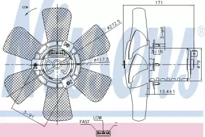 Вентилятор, охлаждение двигателя NISSENS купить