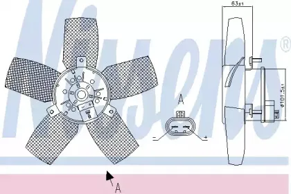 Вентилятор, охлаждение двигателя NISSENS купить