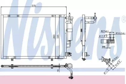 Конденсер кондиціонера NISSENS купить