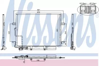 Конденсер кондиціонера NISSENS купить