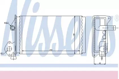 Теплообменник, отопление салона NISSENS купить