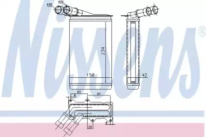 Теплообменник, отопление салона NISSENS купить