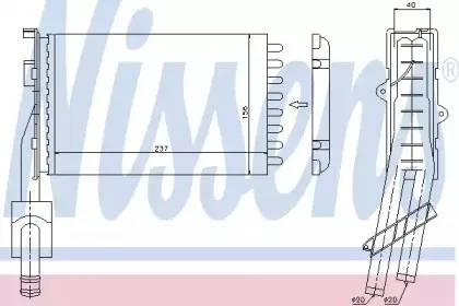 Теплообменник, отопление салона NISSENS купить