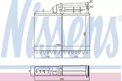 Теплообменник, отопление салона NISSENS купить