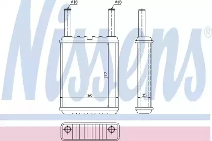 Теплообменник, отопление салона NISSENS купить