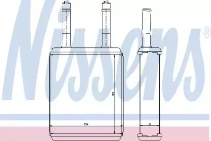 Теплообменник, отопление салона NISSENS купить