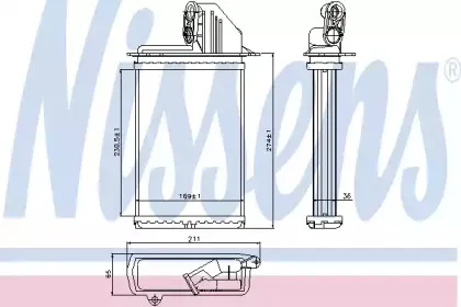 Теплообменник, отопление салона NISSENS купить