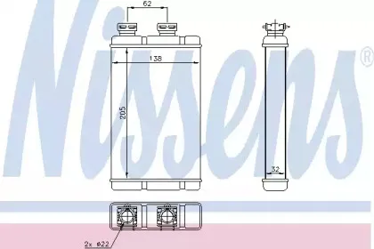Теплообменник, отопление салона NISSENS купить