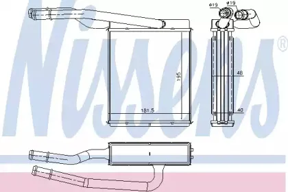 Теплообменник, отопление салона NISSENS купить
