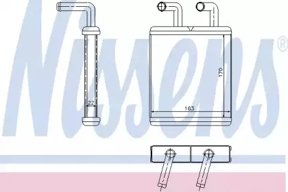 Теплообменник, отопление салона NISSENS купить