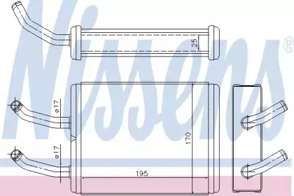 Теплообменник, отопление салона NISSENS купить
