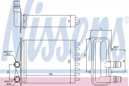 Теплообменник, отопление салона NISSENS купить