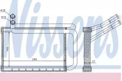 Теплообменник, отопление салона NISSENS купить