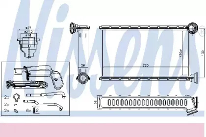 Теплообменник, отопление салона NISSENS купить