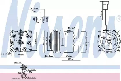 Компрессор, кондиционер NISSENS купить